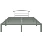 vidaXL Estructura de cama de metal gris 140x200 cm vidaXL Estructura de cama de metal gris 140x200 cm