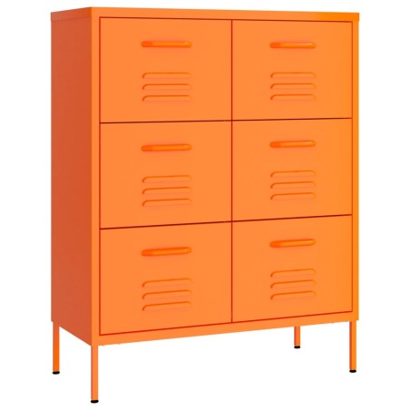 vidaXL Armario de almacenamiento acero naranja 80x35x101,5 cm