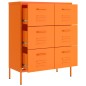 vidaXL Armario de almacenamiento acero naranja 80x35x101,5 cm vidaXL Armario de almacenamiento acero naranja 80x35x101,5 cm