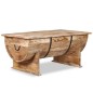 vidaXL Mesa de centro de madera de mango maciza 88x50x40 cm vidaXL Mesa de centro de madera de mango maciza 88x50x40 cm