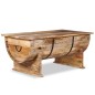 vidaXL Mesa de centro de madera de mango maciza 88x50x40 cm vidaXL Mesa de centro de madera de mango maciza 88x50x40 cm