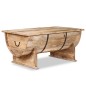 vidaXL Mesa de centro de madera de mango maciza 88x50x40 cm vidaXL Mesa de centro de madera de mango maciza 88x50x40 cm