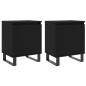 vidaXL Mesitas de noche 2 uds madera de ingeniería negro 40x30x50 cm vidaXL Mesitas de noche 2 uds madera de ingeniería negro 40x30x50 cm