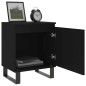 vidaXL Mesitas de noche 2 uds madera de ingeniería negro 40x30x50 cm vidaXL Mesitas de noche 2 uds madera de ingeniería negro 40x30x50 cm