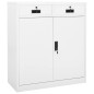 vidaXL Armario de oficina de acero blanco 90x40x102 cm vidaXL Armario de oficina de acero blanco 90x40x102 cm
