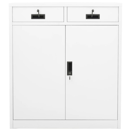 vidaXL Armario de oficina de acero blanco 90x40x102 cm
