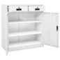 vidaXL Armario de oficina de acero blanco 90x40x102 cm vidaXL Armario de oficina de acero blanco 90x40x102 cm