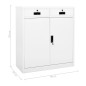 vidaXL Armario de oficina de acero blanco 90x40x102 cm vidaXL Armario de oficina de acero blanco 90x40x102 cm