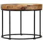 vidaXL Mesa de centro de madera maciza de mango y acero 50x40 cm vidaXL Mesa de centro de madera maciza de mango y acero 50x40 cm