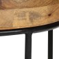 vidaXL Mesa de centro de madera maciza de mango y acero 50x40 cm vidaXL Mesa de centro de madera maciza de mango y acero 50x40 cm
