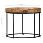 vidaXL Mesa de centro de madera maciza de mango y acero 50x40 cm vidaXL Mesa de centro de madera maciza de mango y acero 50x40 cm