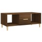vidaXL Mesa de centro madera contrachapada roble marrón 102x50x40 cm vidaXL Mesa de centro madera contrachapada roble marrón 102x50x40 cm