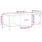 vidaXL Mesa de centro madera contrachapada roble marrón 102x50x40 cm vidaXL Mesa de centro madera contrachapada roble marrón 102x50x40 cm