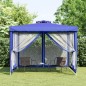 vidaXL Cenador con doble techo de tela azul 3x3x2,68 m vidaXL Cenador con doble techo de tela azul 3x3x2,68 m