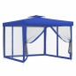 vidaXL Cenador con doble techo de tela azul 3x3x2,68 m vidaXL Cenador con doble techo de tela azul 3x3x2,68 m