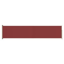 vidaXL Toldo lateral retráctil para patio rojo 140x600 cm
