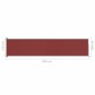 vidaXL Toldo lateral retráctil para patio rojo 140x600 cm vidaXL Toldo lateral retráctil para patio rojo 140x600 cm
