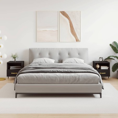 vidaXL Mesitas de noche 2 uds madera ingeniería negro 40x35x47,5 cm