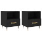 vidaXL Mesitas de noche 2 uds madera ingeniería negro 40x35x47,5 cm vidaXL Mesitas de noche 2 uds madera ingeniería negro 40x35x47,5 cm