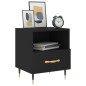 vidaXL Mesitas de noche 2 uds madera ingeniería negro 40x35x47,5 cm vidaXL Mesitas de noche 2 uds madera ingeniería negro 40x35x47,5 cm