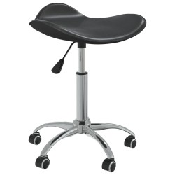 vidaXL Sillas de comedor giratorias 6 unidades cuero sintético negro