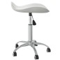 vidaXL Silla de comedor giratoria cuero sintético blanco