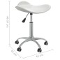 vidaXL Silla de comedor giratoria cuero sintético blanco