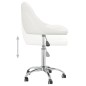 vidaXL Sillas de comedor giratorias 6 uds cuero sintético blanco