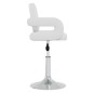 vidaXL Sillas de comedor giratorias 6 uds de cuero sintético blanco