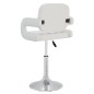 vidaXL Sillas de comedor giratorias 6 uds de cuero sintético blanco