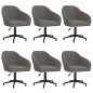 vidaXL Sillas de comedor giratorias 6 unidades terciopelo gris oscuro vidaXL Sillas de comedor giratorias 6 unidades terciopelo gris oscuro