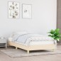 vidaXL Estructura de cama de tela color crema 80x200 cm