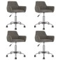 vidaXL Sillas de comedor giratorias 4 unidades terciopelo gris oscuro vidaXL Sillas de comedor giratorias 4 unidades terciopelo gris oscuro