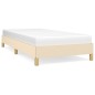 vidaXL Estructura de cama de tela color crema 80x200 cm