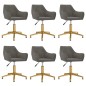 vidaXL Sillas de comedor giratorias 6 unidades terciopelo gris oscuro vidaXL Sillas de comedor giratorias 6 unidades terciopelo gris oscuro