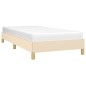 vidaXL Estructura de cama de tela color crema 80x200 cm