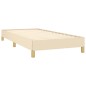 vidaXL Estructura de cama de tela color crema 80x200 cm