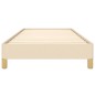 vidaXL Estructura de cama de tela color crema 80x200 cm