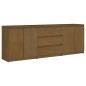 vidaXL Armario auxiliar marrón miel madera maciza de pino 180x36x65 cm vidaXL Armario auxiliar marrón miel madera maciza de pino 180x36x65 cm