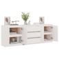 vidaXL Armario auxiliar de madera maciza de pino blanco 180x36x65 cm vidaXL Armario auxiliar de madera maciza de pino blanco 180x36x65 cm