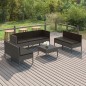 vidaXL Set de muebles de jardín 8 pzas y cojines ratán sintético gris vidaXL Set de muebles de jardín 8 pzas y cojines ratán sintético gris