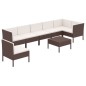 vidaXL Set muebles de jardín 8 pzas y cojines ratán sintético marrón vidaXL Set muebles de jardín 8 pzas y cojines ratán sintético marrón