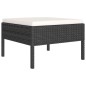 vidaXL Set de muebles de jardín 6 pzas y cojines ratán sintético negro