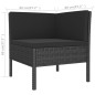 vidaXL Set de muebles de jardín 8 pzas y cojines ratán sintético negro vidaXL Set de muebles de jardín 8 pzas y cojines ratán sintético negro
