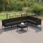 vidaXL Set de muebles de jardín 8 pzas y cojines ratán sintético negro vidaXL Set de muebles de jardín 8 pzas y cojines ratán sintético negro