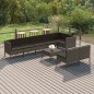 vidaXL Set de muebles de jardín 9 pzas y cojines ratán sintético gris vidaXL Set de muebles de jardín 9 pzas y cojines ratán sintético gris