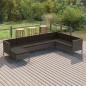 vidaXL Set de muebles de jardín 8 pzas y cojines ratán sintético gris vidaXL Set de muebles de jardín 8 pzas y cojines ratán sintético gris