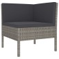 vidaXL Set de muebles de jardín 8 pzas y cojines ratán sintético gris vidaXL Set de muebles de jardín 8 pzas y cojines ratán sintético gris