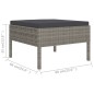 vidaXL Set de muebles de jardín 8 pzas y cojines ratán sintético gris vidaXL Set de muebles de jardín 8 pzas y cojines ratán sintético gris