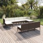 vidaXL Set muebles de jardín 10 piezas cojines ratán sintético marrón vidaXL Set muebles de jardín 10 piezas cojines ratán sintético marrón